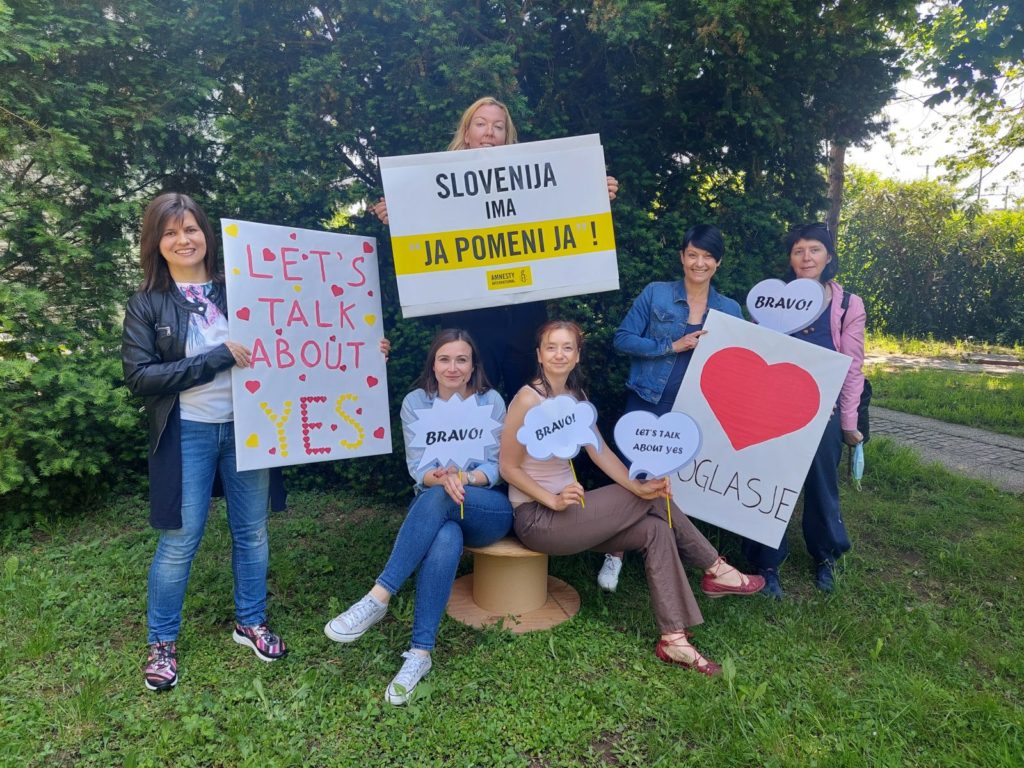 Tudi zaradi našega zagovorništva, osveščanja in mobilizacije v Sloveniji velja, da le »ja pomeni ja«.