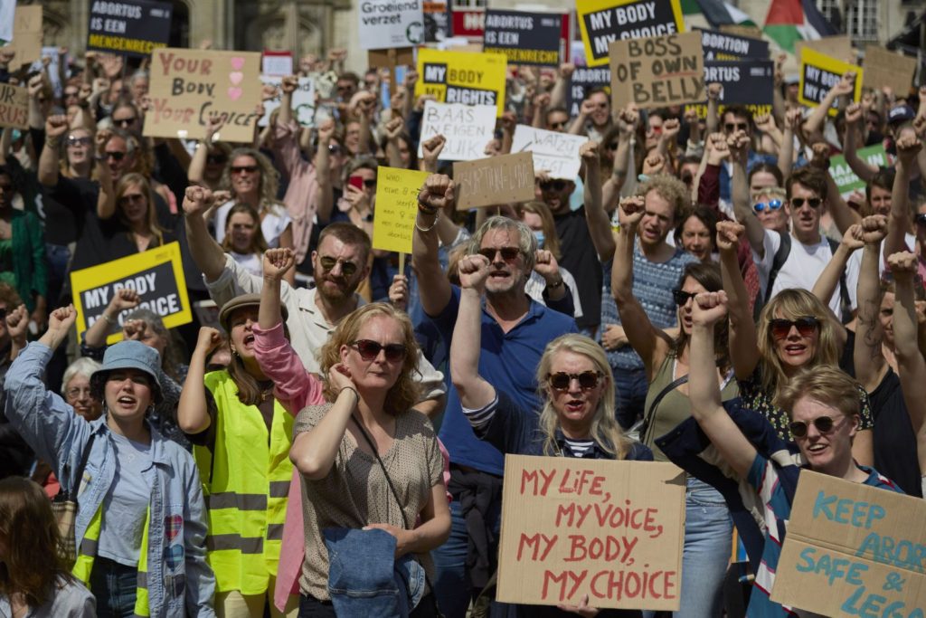 Protesti za pravico do splava v ZDA na Nizozemskem. Maj, 2022.
